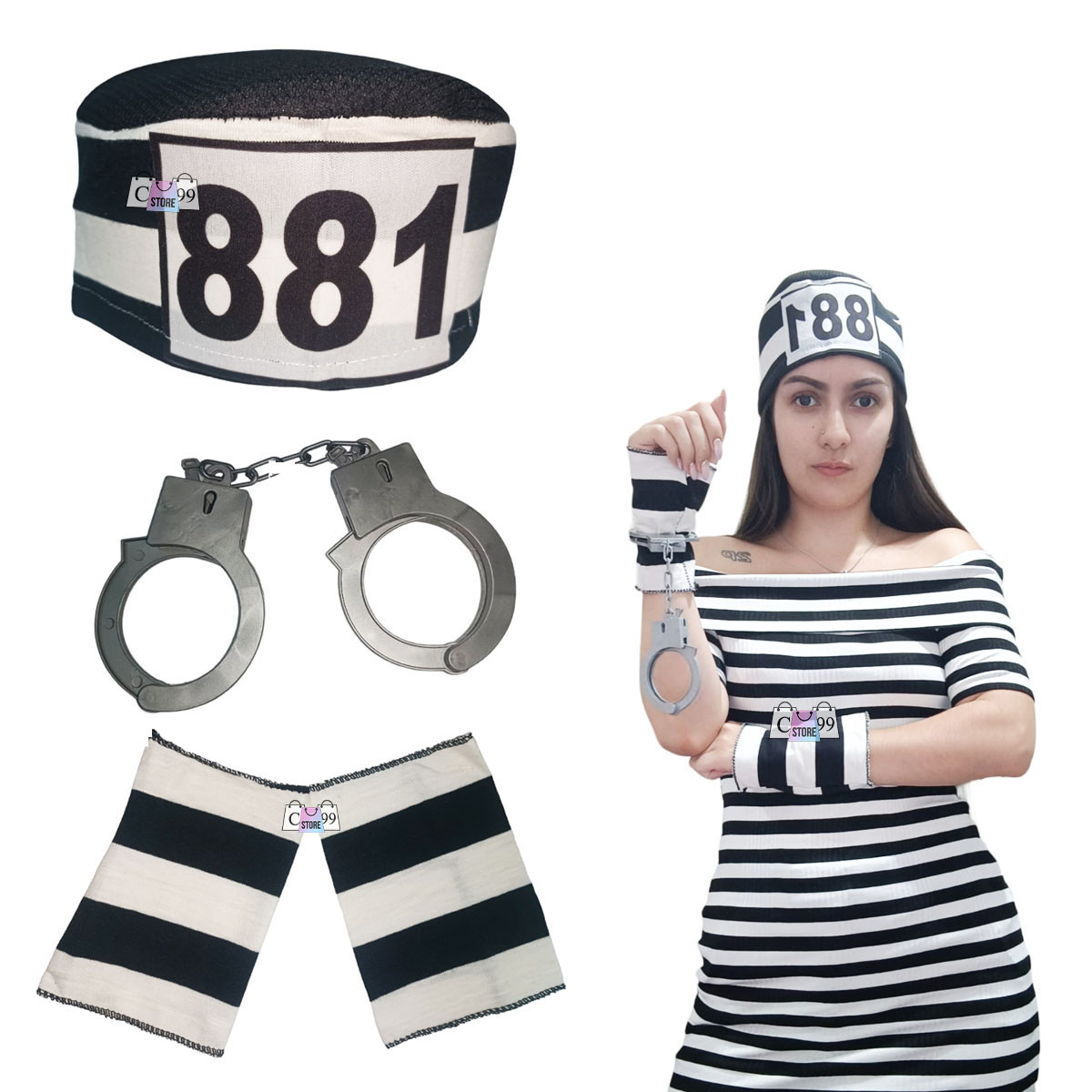 Miniatura 3 de Kit De Accesorios Para Disfraz De Preso